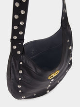 Valentino Garavani Black Studded Nappa Hobo Bag