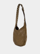 Valentino Garavani Small Brown Chevron Leather Hobo Bag
