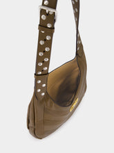 Valentino Garavani Small Brown Chevron Leather Hobo Bag