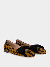 Valentino Garavani Animal Print Bow Ballerina Flats