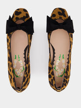 Valentino Garavani Animal Print Bow Ballerina Flats