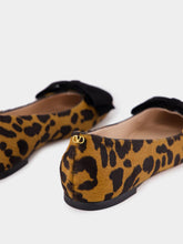 Valentino Garavani Animal Print Bow Ballerina Flats