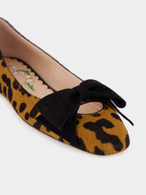 Valentino Garavani Animal Print Bow Ballerina Flats