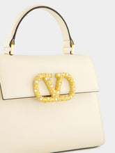 Valentino Garavani Ivory Vsling Jewelled Small Handbag