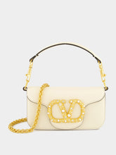 Valentino Garavani Ivory Locò Jewelled Small Shoulder Bag