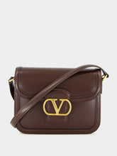 Valentino Garavani Oak Brown 9to5 Leather Shoulder Bag