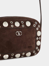 Valentino Garavani Brown Nellcôte Studded Crossbody Bag