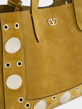 Valentino Garavani Havana Beige Nellcôte Suede Medium Tote