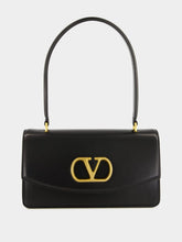 Black Vain Shiny Calfskin Bag