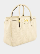 Valentino Garavani Butter White Quiltie Double Handle Bag