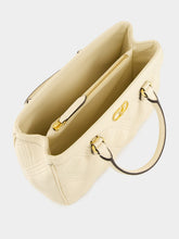 Valentino Garavani Butter White Quiltie Double Handle Bag