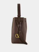 Valentino Garavani Brown So Seau Leather Drawstring Bag