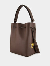 Valentino Garavani Brown So Seau Leather Drawstring Bag