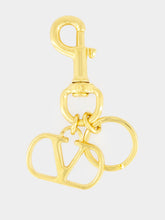 Valentino Garavani Antique Brass VLogo Metal Keyring