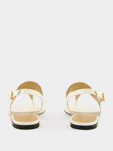 Valentino Garavani Ivory Flat Thong Sandals with Vlogo