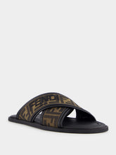 Fendi FF Jacquard Fabric Slides
