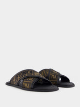 Fendi FF Jacquard Fabric Slides