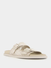 Fendi Beige Nubuck Leather Sandals with FF Motif