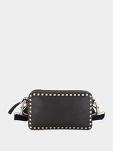 Black Rockstud Leather Crossbody Bag | PDP - Fashion Clinic