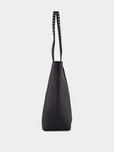 Valentino Garavani Black Rockstud Leather Tote Bag