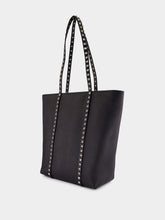 Valentino Garavani Black Rockstud Leather Tote Bag
