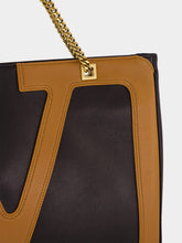 Valentino Garavani Black and Spice Viva Superstar Medium Shopping Bag