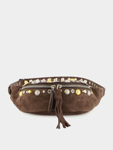 Valentino Garavani Brown Nellcôte Suede Belt Bag with Studs
