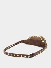 Valentino Garavani Brown Nellcôte Suede Belt Bag with Studs
