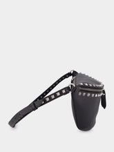 Valentino Garavani Black Rockstud Leather Belt Bag