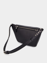Valentino Garavani Black Rockstud Leather Belt Bag