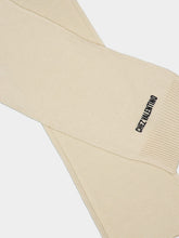 Valentino Garavani Cream Embroidered Knit Scarf