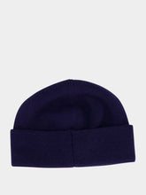 Valentino Garavani Blue Embroidered Wool Beanie