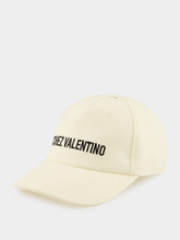 Valentino Garavani Ivory Cap Chez Valentino with Black Logo