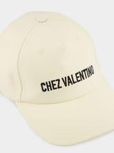 Valentino Garavani Ivory Cap Chez Valentino with Black Logo