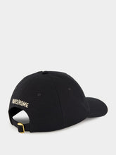 Valentino Garavani Black Cap with Chez Valentino Ivory Logo