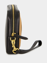 Valentino Garavani Black and Spice Leather Pouch with Vlogo