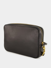 Valentino Garavani Black and Spice Leather Pouch with Vlogo