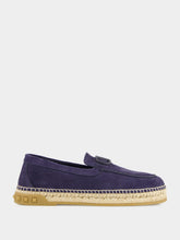 Marine Blue Leisure Flows Suede Espadrilles
