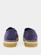 Valentino Garavani Marine Blue Leisure Flows Suede Espadrilles