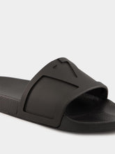 Valentino Garavani Black Vlogo Poolside Slides