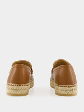 Valentino Garavani Brown Leather Palm Avenue Espadrilles