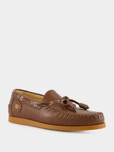 Valentino Garavani Bark Brown Palm Avenue Boat Shoes