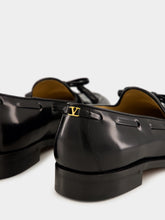 Valentino Garavani Black Bowshire Calfskin Loafers