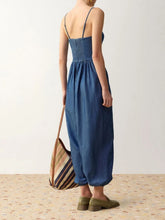 Zimmermann Railway Blue Echo Cotton Denim Jumpsuit