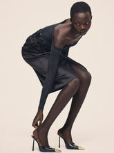 Saint Laurent Black Jeanne Slingback Pumps in Smooth Leather