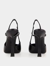 Saint Laurent Black Jeanne Slingback Pumps in Smooth Leather