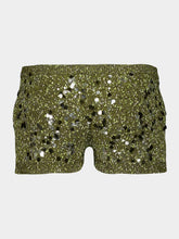 Gucci Dark Green Tweed Blend Shorts