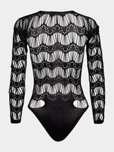 Saint Laurent Black Ladder-Knit Bodysuit