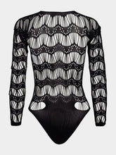 Saint Laurent Black Ladder-Knit Bodysuit