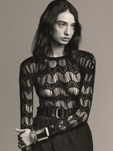 Saint Laurent Black Ladder-Knit Bodysuit